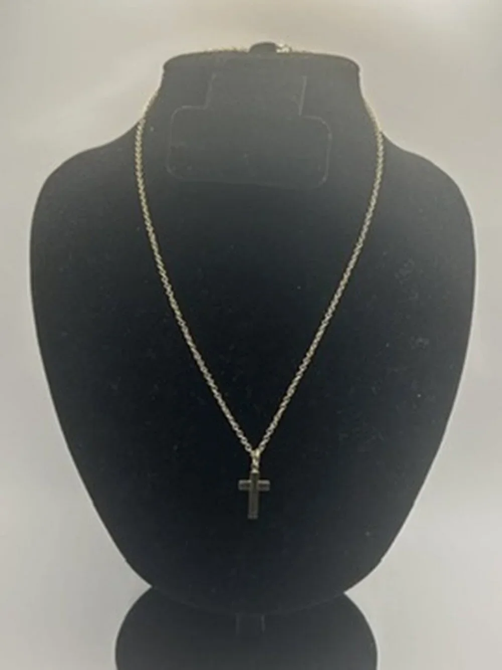 Vintage Cross Necklace Womens Real Gold Stainless Steel Plated Dainty Pendant